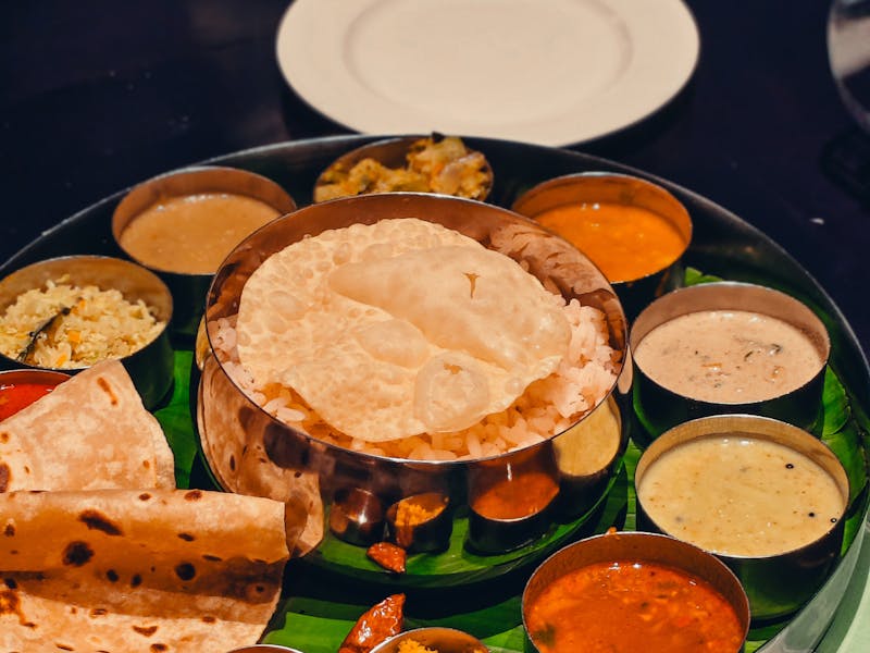 Indian set meal thali